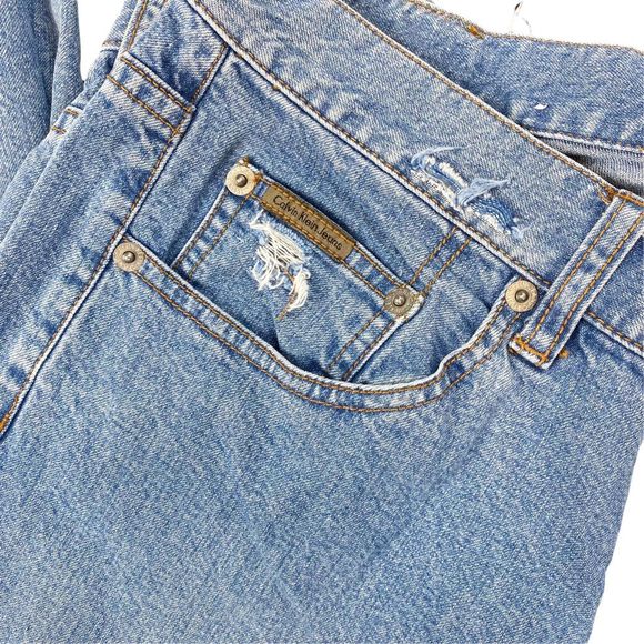 Vintage 90’s CK | Calvin Klein Distressed Mid Wash Jeans - Size 10 - Picture 4 of 10